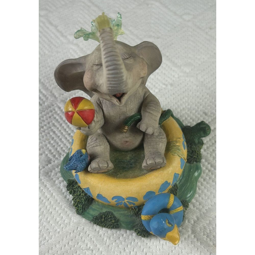 Vintage Peanut Pals "Having A Ball" Elephant Figurine Tom Newsom‎ 1996